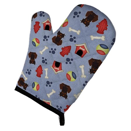 Carolines Treasures Dog House Collection Wire Haired Dachshund Chocolate Oven Mitt BB2742OVMT